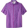 imageKingSize Mens Big ampamp Tall ShortSleeve Plaid Sport ShirtDark Magenta Plaid