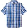 imageKingSize Mens Big ampamp Tall ShortSleeve Plaid Sport ShirtRoyal Blue Plaid