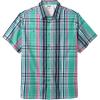 imageKingSize Mens Big ampamp Tall ShortSleeve Plaid Sport ShirtTidal Green Madras