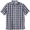 imageKingSize Mens Big ampamp Tall ShortSleeve Plaid Sport ShirtWhite Navy Plaid