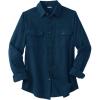 imageKingSize Mens Big ampamp Tall Signature Solid Flannel ShirtNavy