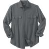 imageKingSize Mens Big ampamp Tall Signature Solid Flannel ShirtSteel