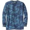 imageKingSize Mens Big ampamp Tall Tall WaffleKnit Thermal Crewneck TeeBlue Camo