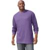 imageKingSize Mens Big ampamp Tall Tall WaffleKnit Thermal Crewneck TeeHeather Dark Purple