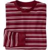 imageKingSize Mens Big ampamp Tall Tall WaffleKnit Thermal Crewneck TeeRich Burgundy Stripe