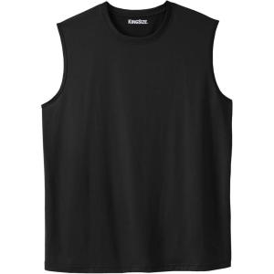imageKingSize Mens Big ampamp Tall No Sweat Muscle TeeBlack