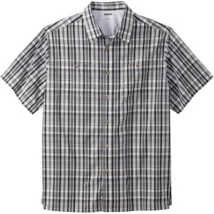 imageKingSize Mens Big ampamp Tall ShortSleeve Plaid Sport ShirtBlack