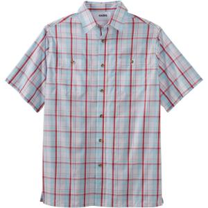 imageKingSize Mens Big ampamp Tall ShortSleeve Plaid Sport ShirtCool Blue Plaid