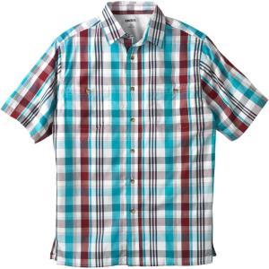 imageKingSize Mens Big ampamp Tall ShortSleeve Plaid Sport ShirtHoliday Plaid