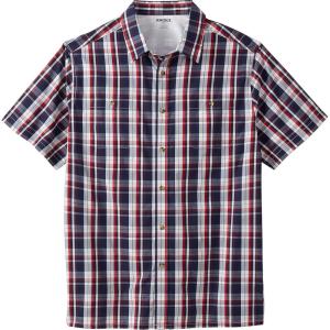 imageKingSize Mens Big ampamp Tall ShortSleeve Plaid Sport ShirtNavy Plaid