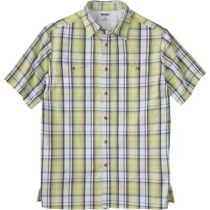 imageKingSize Mens Big ampamp Tall ShortSleeve Plaid Sport ShirtNeon Green Plaid