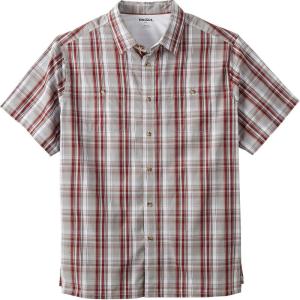 imageKingSize Mens Big ampamp Tall ShortSleeve Plaid Sport ShirtRich Burgundy Plaid