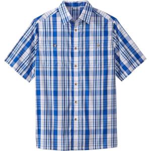 imageKingSize Mens Big ampamp Tall ShortSleeve Plaid Sport ShirtRoyal Blue Plaid