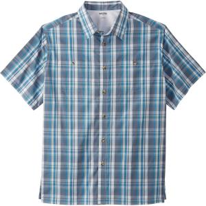 imageKingSize Mens Big ampamp Tall ShortSleeve Plaid Sport ShirtSlate Blue Plaid