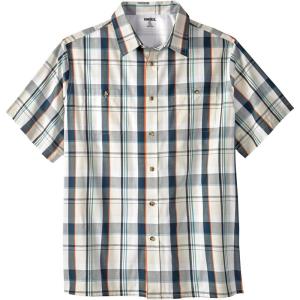 imageKingSize Mens Big ampamp Tall ShortSleeve Plaid Sport ShirtStone Plaid