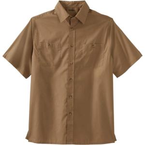 imageKingSize Mens Big ampamp Tall ShortSleeve Pocket Sport ShirtDark Khaki