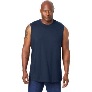 imageKingSize Mens Big ampamp Tall ShrinkLess Lightweight Muscle TShirtNavy