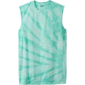 imageKingSize Mens Big ampamp Tall ShrinkLess Lightweight Muscle TShirtTidal Green Marble