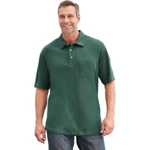 imageKingSize Mens Big ampamp Tall ShrinkLess Lightweight Polo TShirtHunter