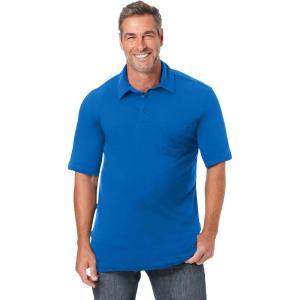 imageKingSize Mens Big ampamp Tall ShrinkLess Lightweight Polo TShirtRoyal Blue