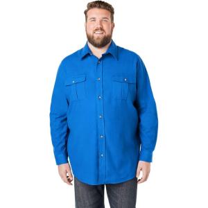 imageKingSize Mens Big ampamp Tall Signature Solid Flannel ShirtRoyal Blue