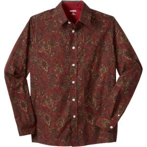 imageKingSize Mens Big ampamp Tall Tall The NoTuck Casual ShirtDeep Burgundy Paisley