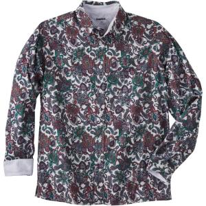 imageKingSize Mens Big ampamp Tall Tall The NoTuck Casual ShirtHoliday Paisley