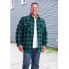 imageKingSize Mens Big ampamp Tall Fleece Sherpa Shirt JacketBlack Buffalo Check