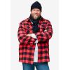 imageKingSize Mens Big ampamp Tall Fleece Sherpa Shirt JacketBlack Buffalo Check