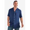 imageKingSize Mens Big ampamp Tall KS Island Solid Camp ShirtBright Blue