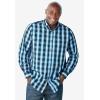 imageKingSize Mens Big ampamp Tall Long Sleeve Wrinkle Free Sport ShirtAtlantic Plaid