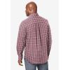 imageKingSize Mens Big ampamp Tall Long Sleeve Wrinkle Free Sport ShirtRich Burgundy Check