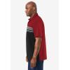 imageKingSize Mens Big ampamp Tall No Sweat PoloDeep Burgundy Colorblock