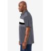 imageKingSize Mens Big ampamp Tall No Sweat PoloSteel Colorblock