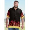 imageKingSize Mens Big ampamp Tall Printed Camp ShirtBlack Marble