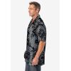 imageKingSize Mens Big ampamp Tall Printed Camp ShirtBlack Stripe Floral