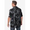 imageKingSize Mens Big ampamp Tall Printed Camp ShirtBlack Stripe Floral