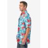 imageKingSize Mens Big ampamp Tall Printed Camp ShirtCool Blue Floral