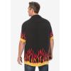 imageKingSize Mens Big ampamp Tall Printed Camp ShirtFlames