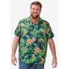 imageKingSize Mens Big ampamp Tall Printed Camp ShirtGingerbread