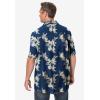 imageKingSize Mens Big ampamp Tall Printed Camp ShirtGulf Blue Floral