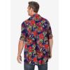 imageKingSize Mens Big ampamp Tall Printed Camp ShirtRed Floral