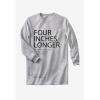 imageKingSize Mens Big ampamp Tall ShrinkLess Lightweight LongerLength LongSleeve Crewneck Pocket TeeRed Marl