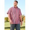 imageKingSize Mens Big ampamp Tall Striped ShortSleeve Sport ShirtBlack Multi Stripe