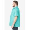 imageKingSize Mens Big ampamp Tall Striped ShortSleeve Sport ShirtDark Teal Stripe