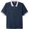 imageKingSize Mens Big ampamp Tall Double Tipped Polo  L Navy