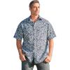 imageKingSize Mens Big ampamp Tall Easy Care Woven Sport ShirtNavy Paisley