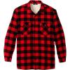 imageKingSize Mens Big ampamp Tall Fleece Sherpa Shirt JacketRed Buffalo Check