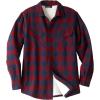 imageKingSize Mens Big ampamp Tall Fleece Sherpa Shirt JacketRich Burgundy Check