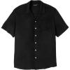 imageKingSize Mens Big ampamp Tall KS Island Solid Camp ShirtBlack